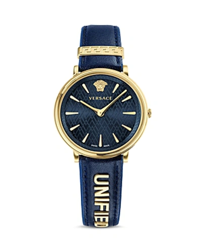 Shop Versace Collection Manifesto Edition Watch With Interchangeable Straps, 38mm In Blue