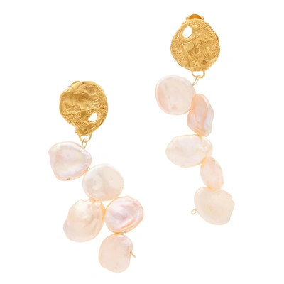 Shop Aligerhi Le Jetée Gold-plated Drop Earrings