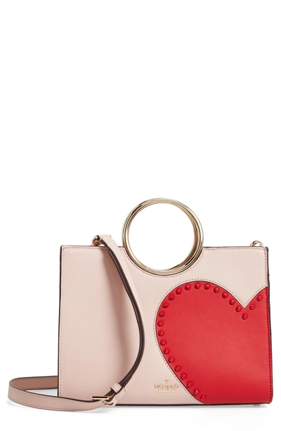 Shop Kate Spade Heart It - Sam Leather Satchel - Pink In Multi