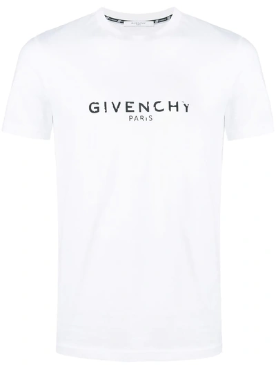 Shop Givenchy Lettering Logo T-shirt - White