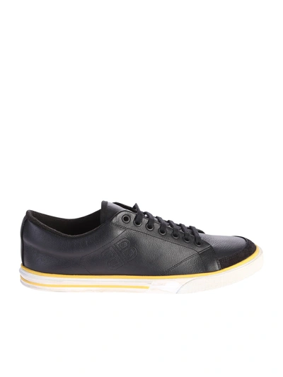 Shop Balenciaga Leather Sneakers In Black