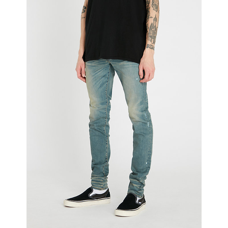 amiri indigo stack jeans