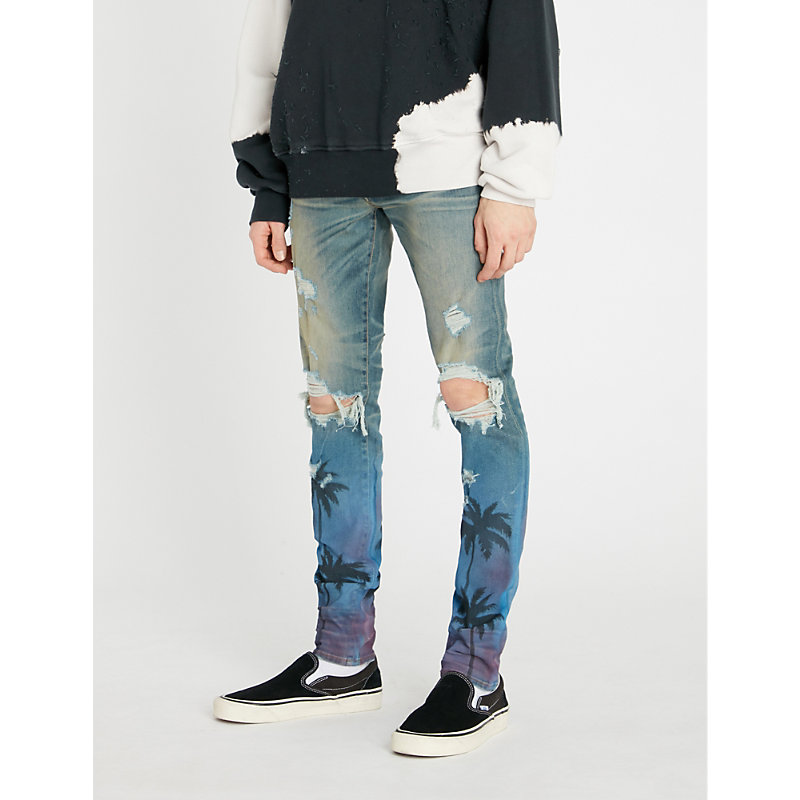 mike amiri palm tree jeans