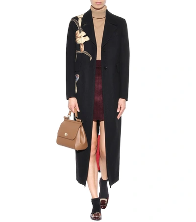 Dolce & Gabbana Sicily Medium Leather Shoulder Bag In Brown