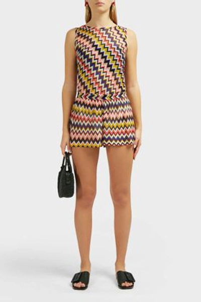 Shop Missoni Zigzag Playsuit In Multicoloured