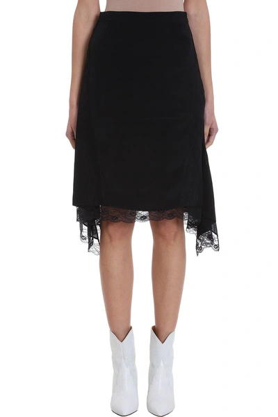 Shop Iro Black Viscose Skirt