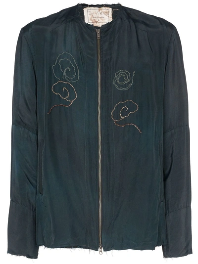 Shop By Walid Dragon Embroidered Bomber Jacket In Black