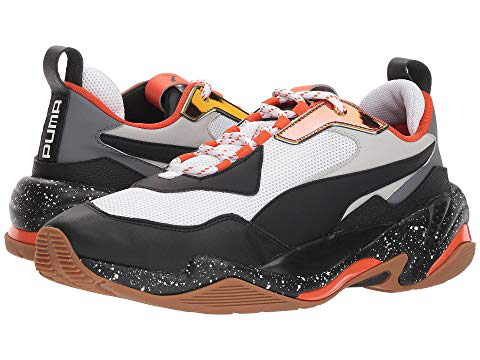 puma thunder electric black white orange