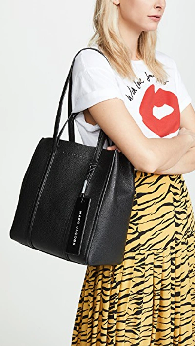 Shop Marc Jacobs The Tag Tote 27 In Black