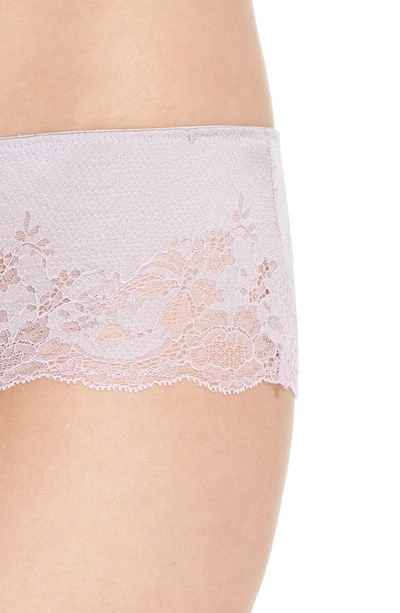 Shop Wacoal Lace Affair Tanga In Lilac Marble / Pastel Lilac