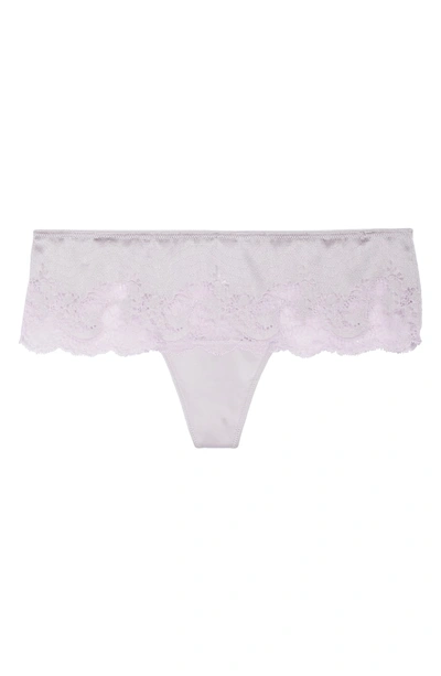 Shop Wacoal Lace Affair Tanga In Lilac Marble / Pastel Lilac