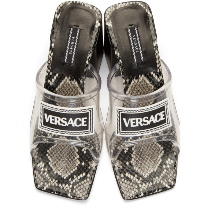 versace plastic heels