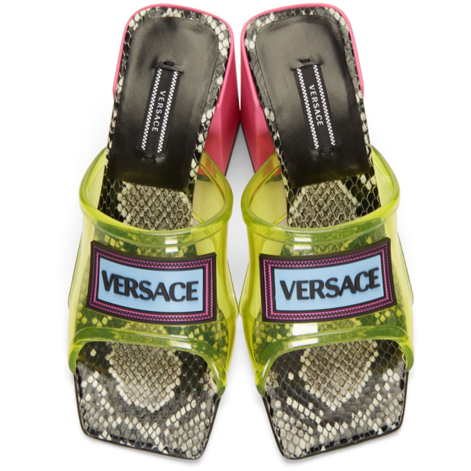 versace 70 pvc snake sandals