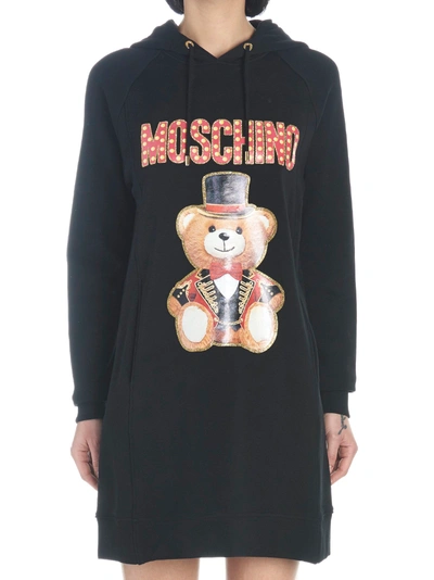 Shop Moschino Teddy Circus Dress In Black