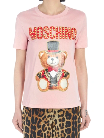 Shop Moschino Teddy Circus T-shirt In Pink