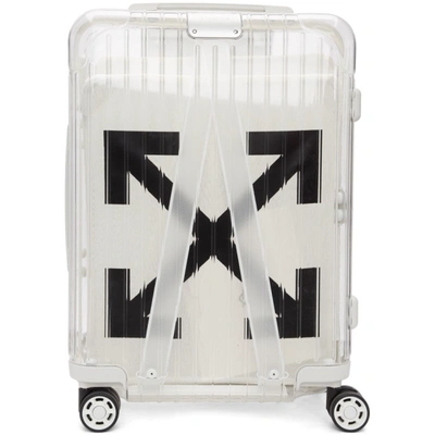 Shop Off-white White Rimowa Edition See Through Carry-on Suitcase