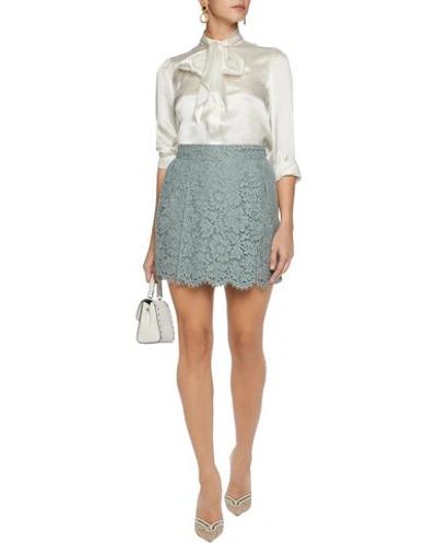 Shop Valentino Mini Skirt In Sky Blue