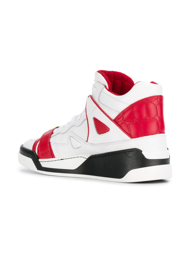 mock croc quilted leather atlas sneakers