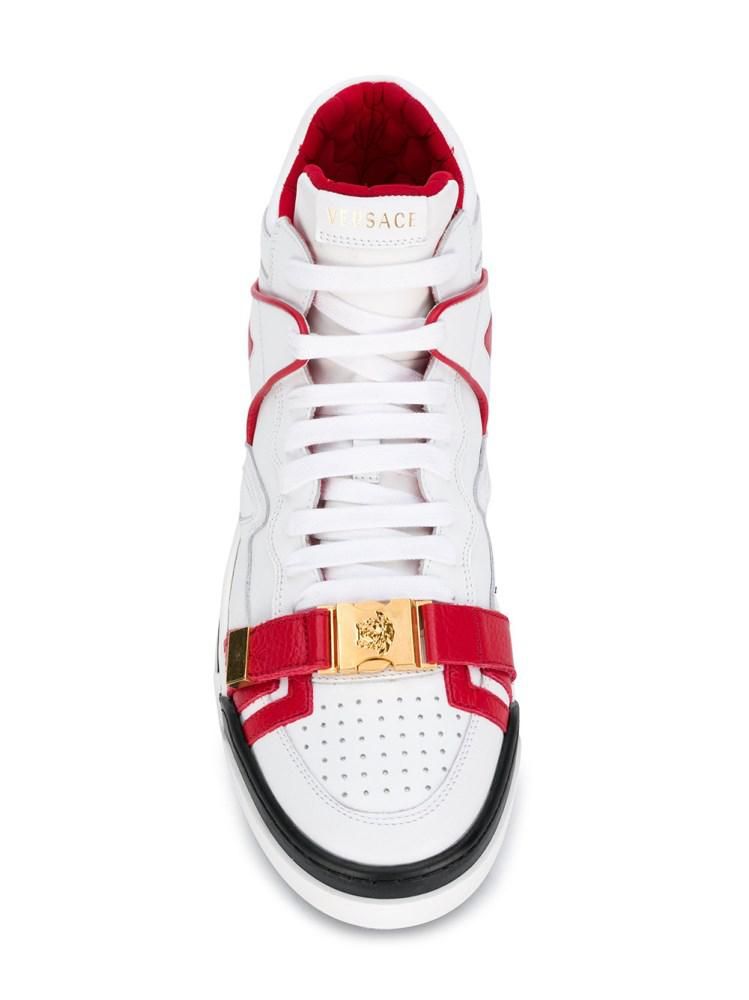 mock croc quilted leather atlas sneakers