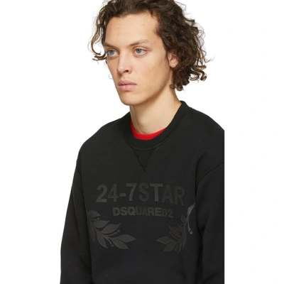 Shop Dsquared2 Black 24-7star Sweatshirt In 900 Black