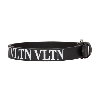 Shop Valentino Black  Garavani Vltn Bracelet In 0ni Black