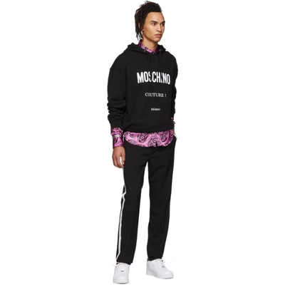 Shop Moschino Black Couture Hoodie In A1555 Black