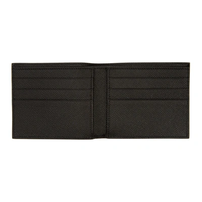 Shop Dolce & Gabbana Dolce And Gabbana Black And Gold Logo Tape Bifold Wallet In 8v038 Blk/w