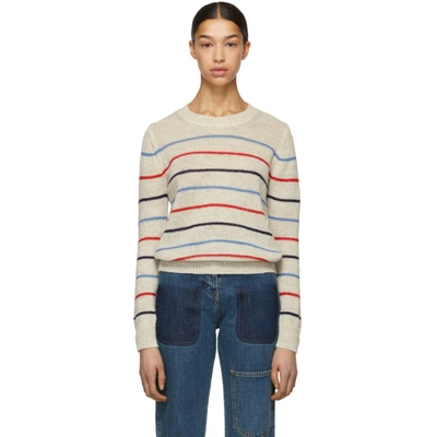 Shop Isabel Marant Étoile Isabel Marant Etoile Off-white Gian Sweater In 23ec Ecru