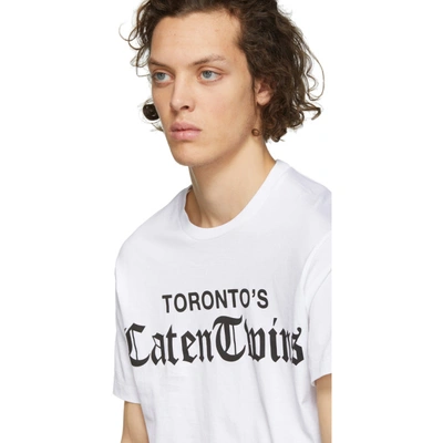 Shop Dsquared2 White Torontos Caten Twins T-shirt In 100 White