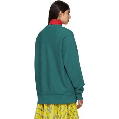 Shop Calvin Klein 205w39nyc Green Oversized Sweatshirt