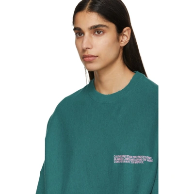 Shop Calvin Klein 205w39nyc Green Oversized Sweatshirt