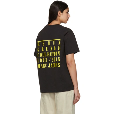 Shop Marc Jacobs Black Redux Grunge Bootleg T-shirt In 001 Black