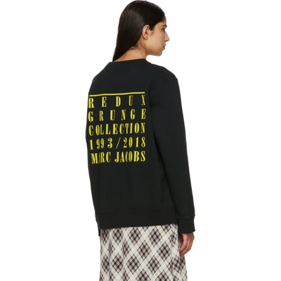 Shop Marc Jacobs Black Redux Grunge Bootleg Sweatshirt In 001 Black
