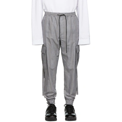 Shop Juunj Juun.j Grey Check Cargo Pants In 3 Grey
