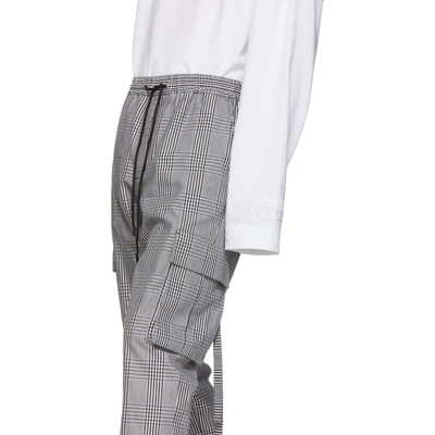 Shop Juunj Juun.j Grey Check Cargo Pants In 3 Grey