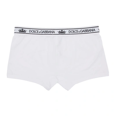 Shop Dolce & Gabbana Dolce And Gabbana White Regular Boxer Briefs In W0800 Wht