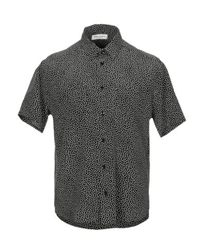 Shop Saint Laurent Patterned Shirt In Black