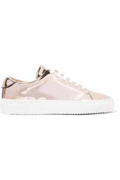 Shop Axel Arigato Woman Mirrored-leather Sneakers Rose Gold