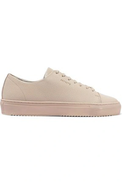 Shop Axel Arigato Perforated Leather Sneakers In Beige
