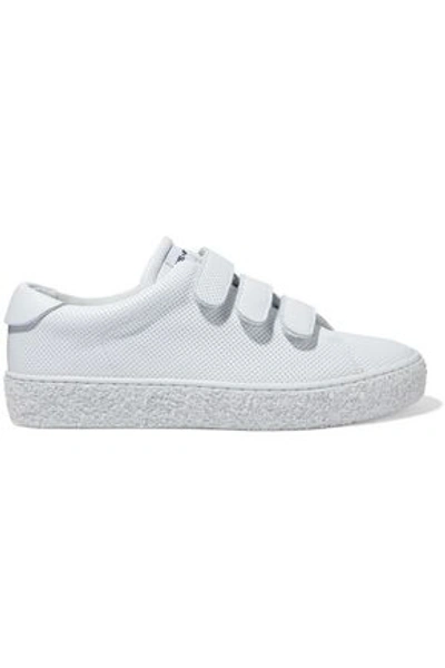 Shop Axel Arigato Woman Perforated Leather Sneakers White