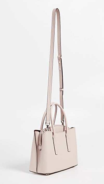 Kate Spade Medium Margaux Leather Satchel In Pale Vellum