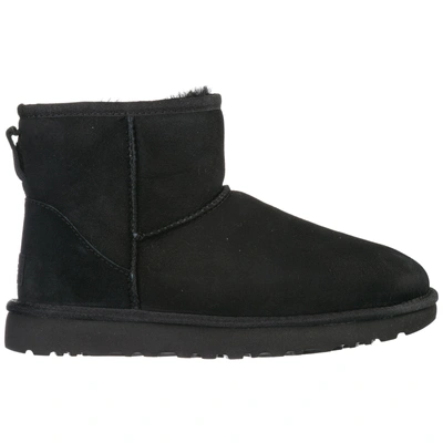 Shop Ugg Women's Suede Ankle Boots Booties Classic Mini Ii In Black