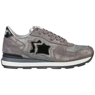 Shop Atlantic Stars Women's Shoes Suede Trainers Sneakers Vega In Grey