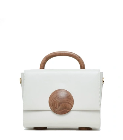 Shop Bakari Mini Tussaud Handbag In White/brown