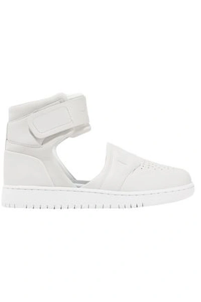 Shop Nike Woman The 1 Reimagined Air Jordan 1 Lover Cutout Leather High-top Sneakers Off-white