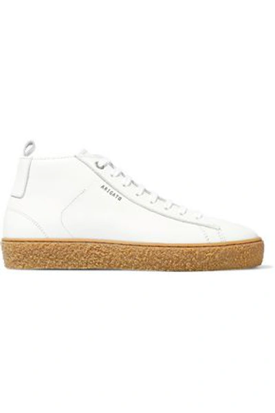 Shop Axel Arigato Woman Leather High-top Sneakers White