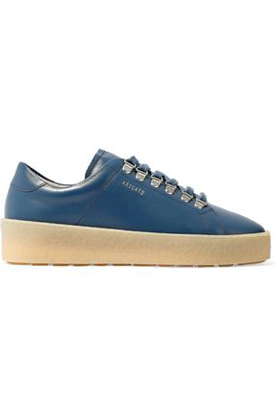 Shop Axel Arigato Woman Leather Platform Sneakers Cobalt Blue