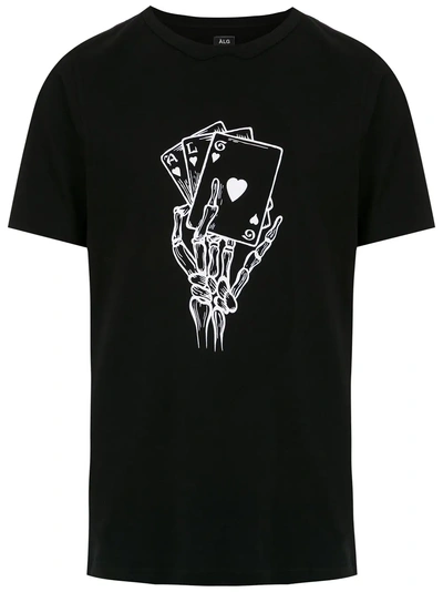 Shop Àlg Printed T-shirt - Black