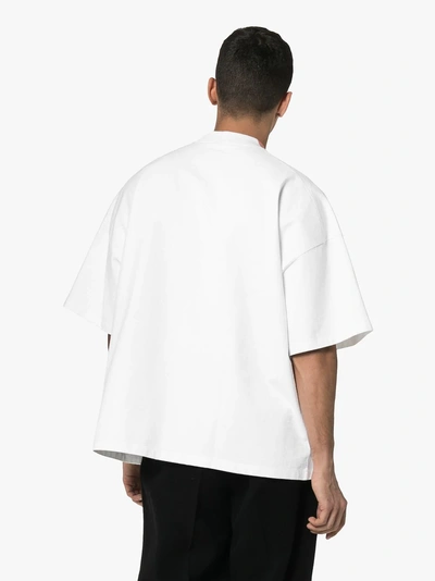 Shop Jil Sander Graphic Print Cotton T-shirt In 615 White