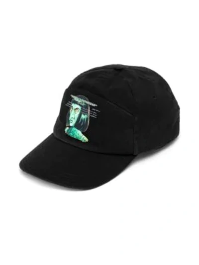 Shop Off-white Green Man Baseball Cap In Green Multi